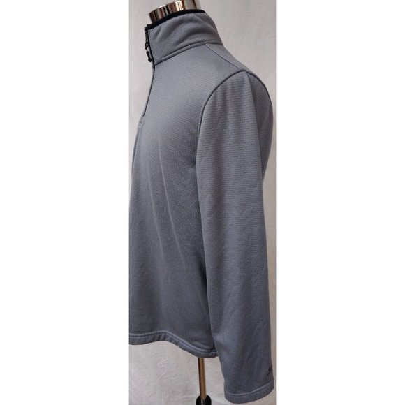 Starter Mens Medium 38-40 Grey Check 1/4 Zip Pullover Heavy Long Sleeve Jacket - Picture 5 of 12